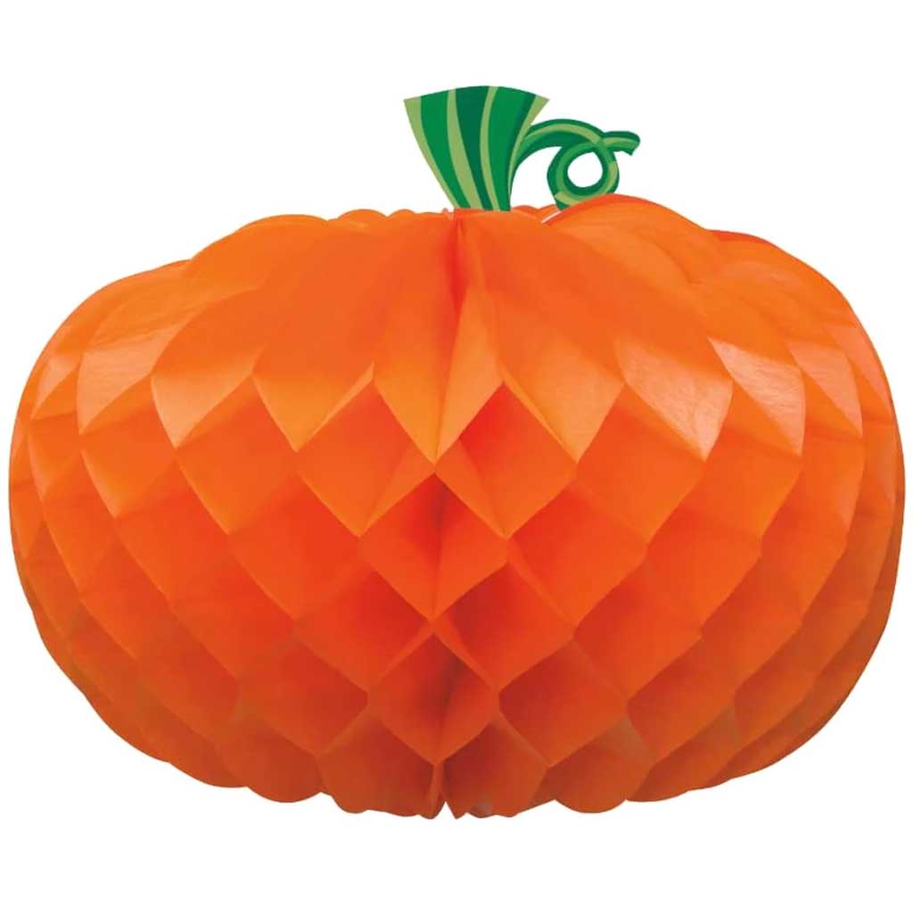 Honeycomb Centerpiece 10.75in, Pumpkin Shaped 