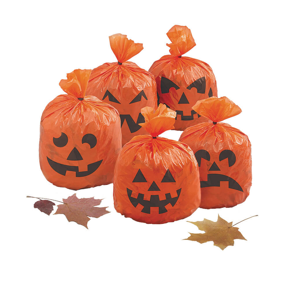 Pumpkin Hanging Leaf Bags, 20ct