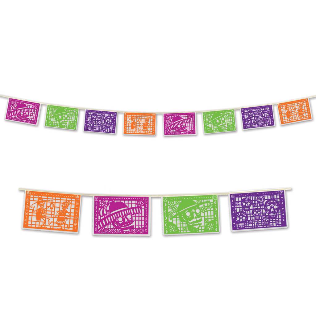 Day of The Dead Picado Banner 8in x 12ft 