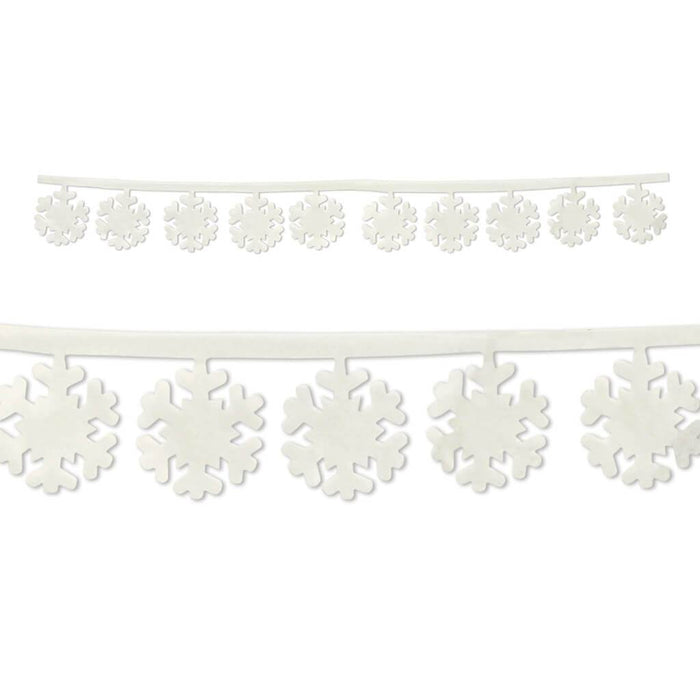Fabric Snowflake Garlands 3ft 11in 