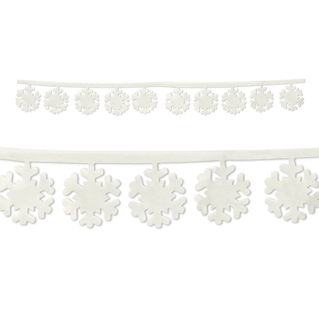 Fabric Snowflake Garlands 3ft 11in 
