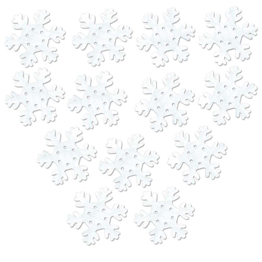 White Tissue Snowflakes 