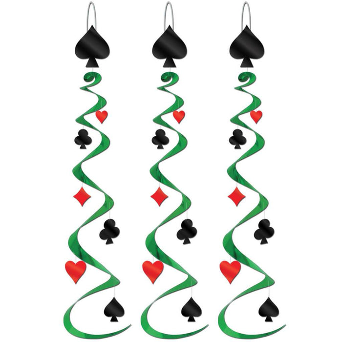 Card "Suit" Whirls 30in Multicolor 