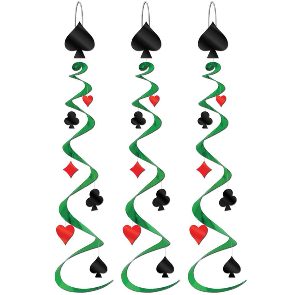 Card "Suit" Whirls 30in Multicolor 