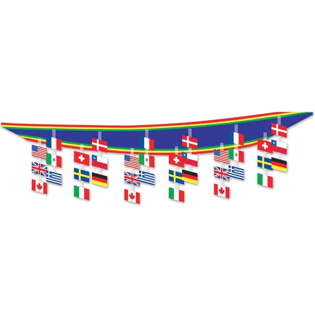 International Flag Ceiling Decor 