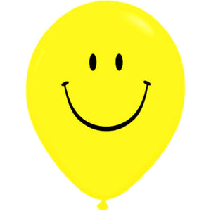 Latex Balloon Smile Face Yellow 16in 