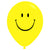 Latex Balloon Smile Face Yellow 16in