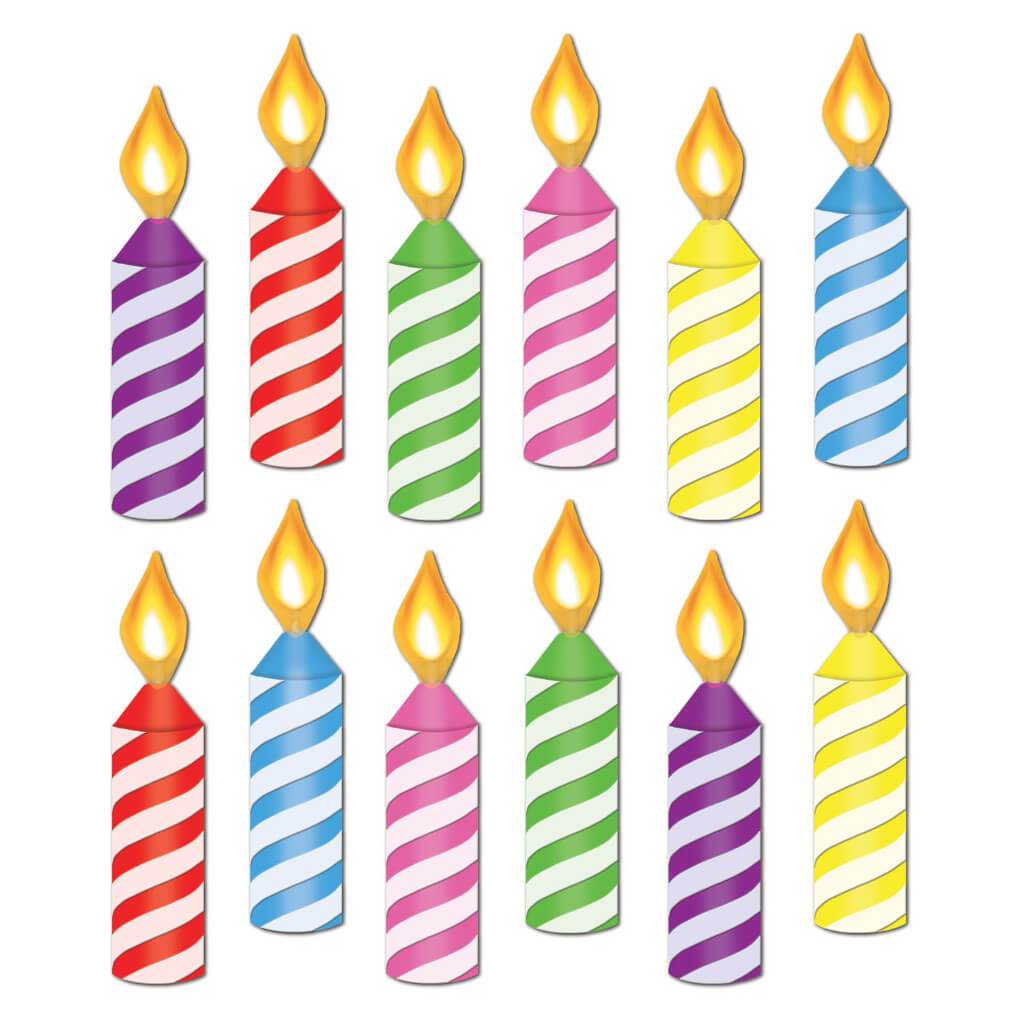 Mini Birthday Candle Cut-Outs 