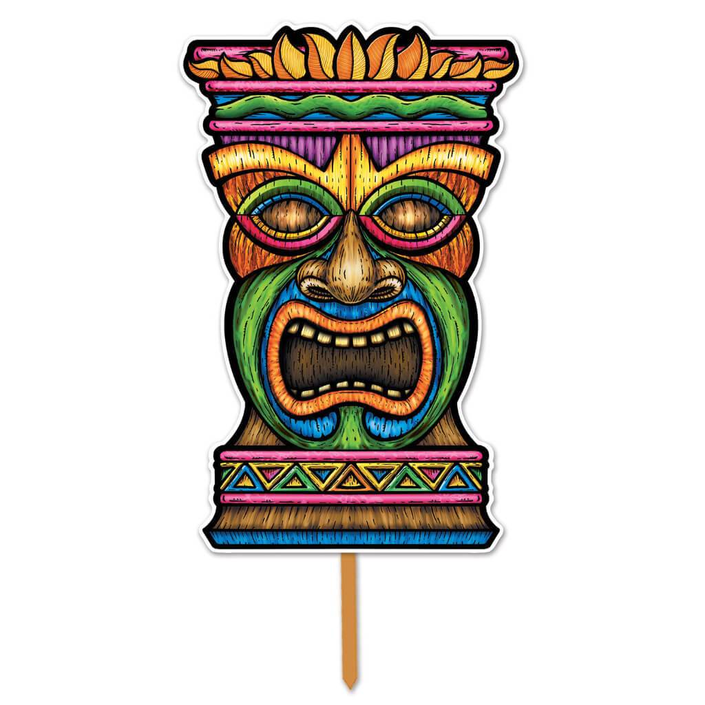 3-D Plastic Tiki Yard Sign 