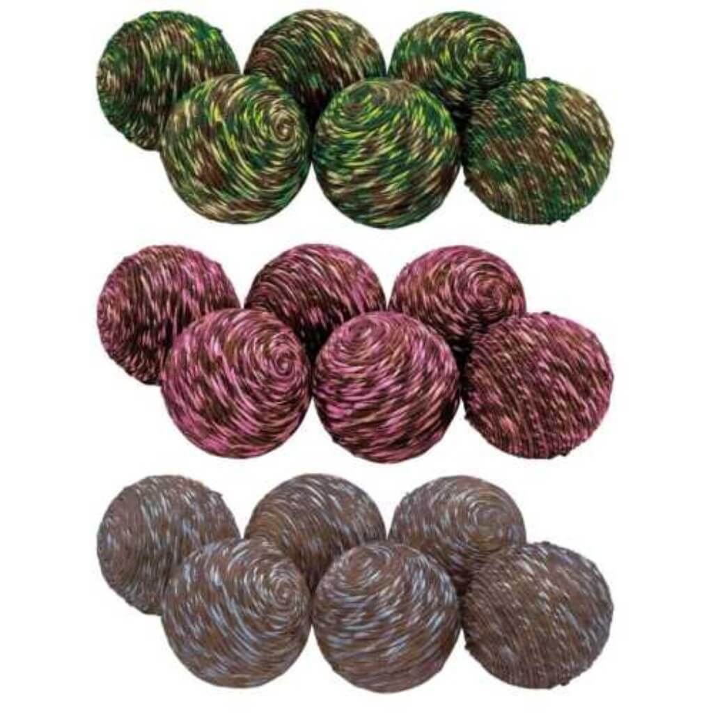 Dried Sola Ball Décor 3 Assorted 4in