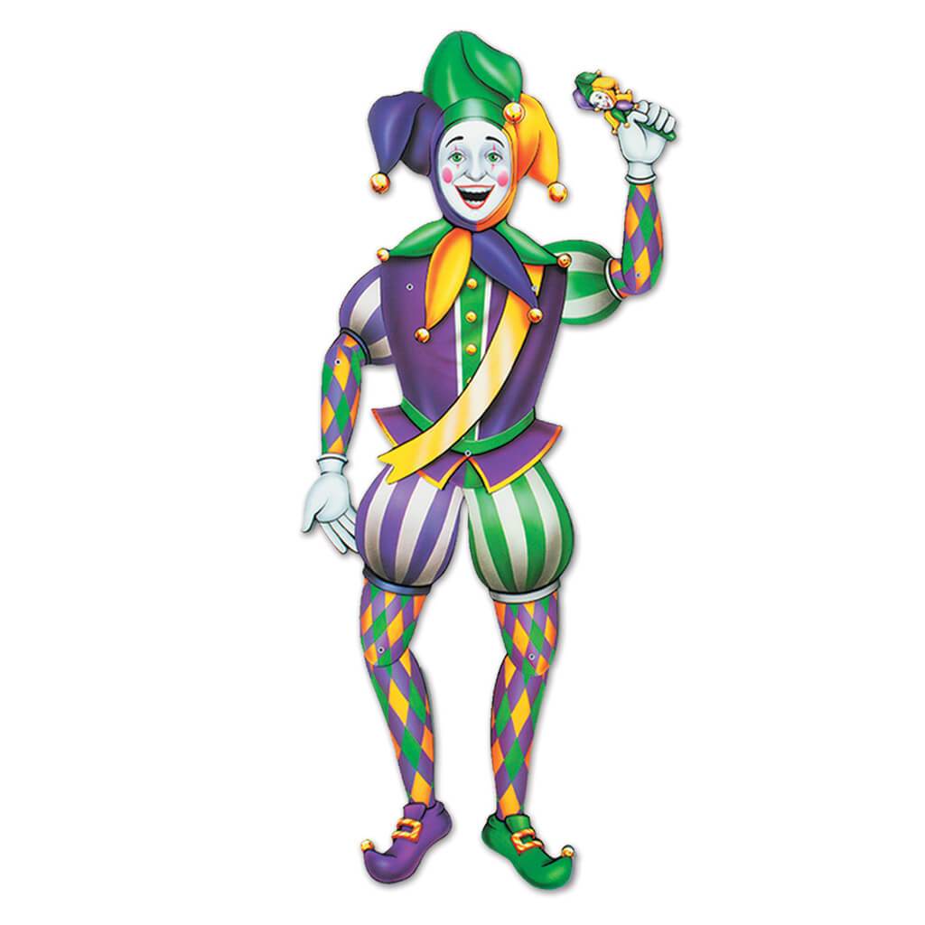 Jointed Mardi Gras Jester 3ft