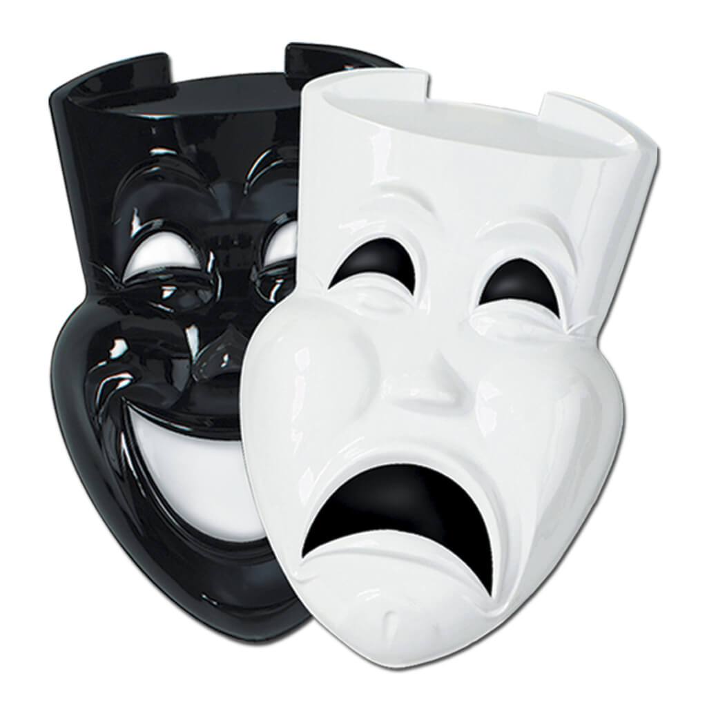 Plastic Comedy &amp; Tragedy Faces 