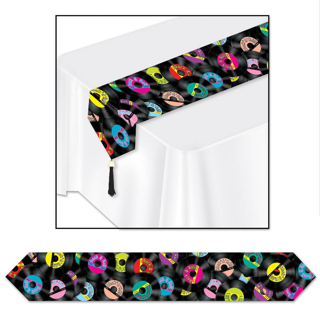 Printed Rock &amp; Roll Table Runner 