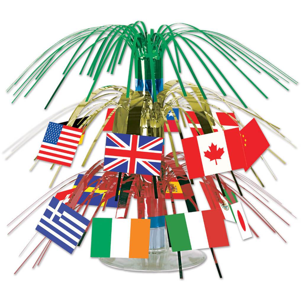 International Flag Mini Cascade Centerpiece 