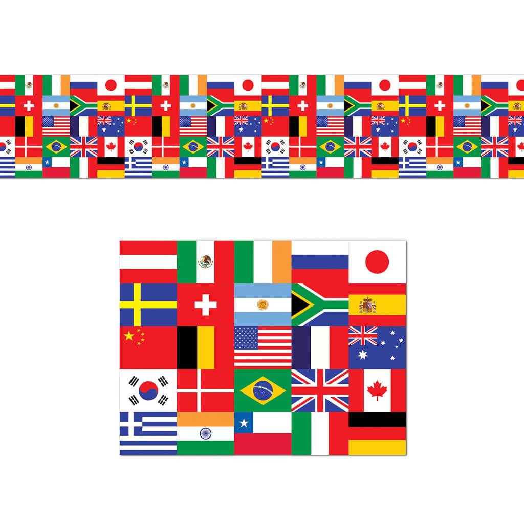 Int&#39;l Flag Poly Decorating Material