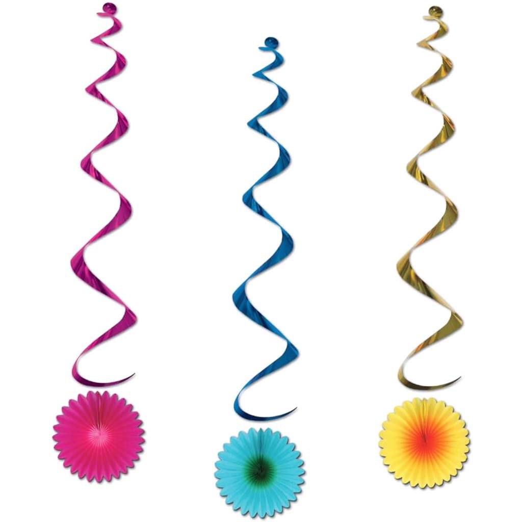 Whirl Tissue Flower 3ft Multicolor 