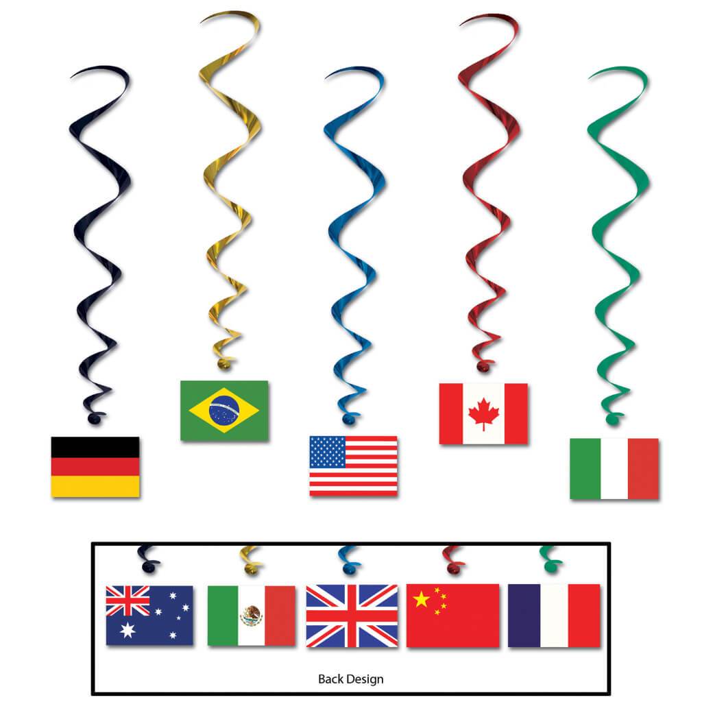 International Flag Whirls 3ft Multicolor 