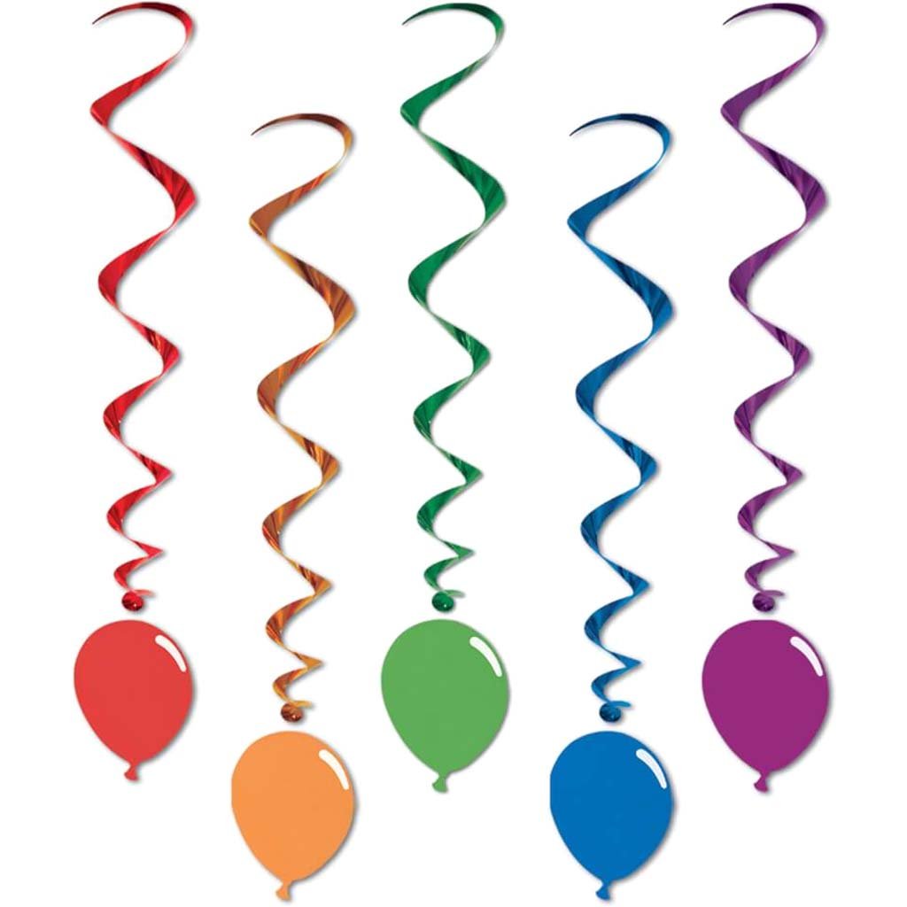 Balloon Whirls 3ft Multicolor 