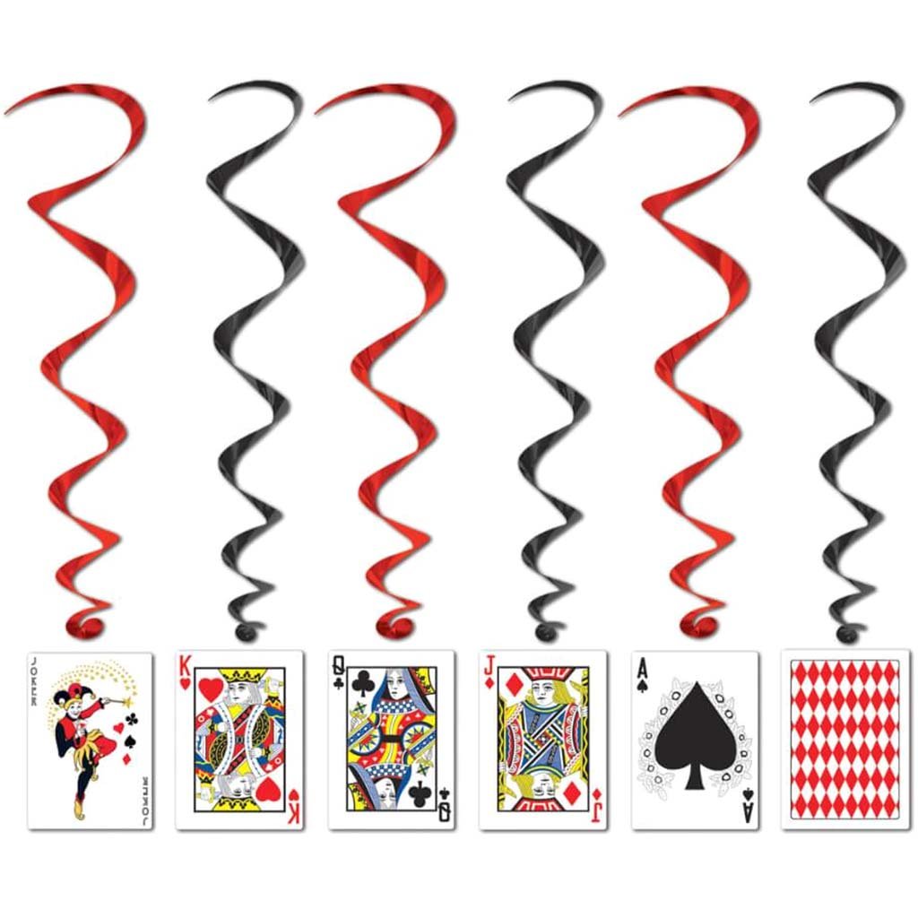 Playing Card Whirls 3ft Multicolor 