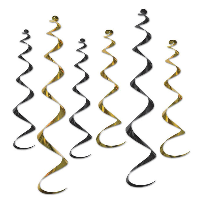 Twirly Whirlys Black & Gold 