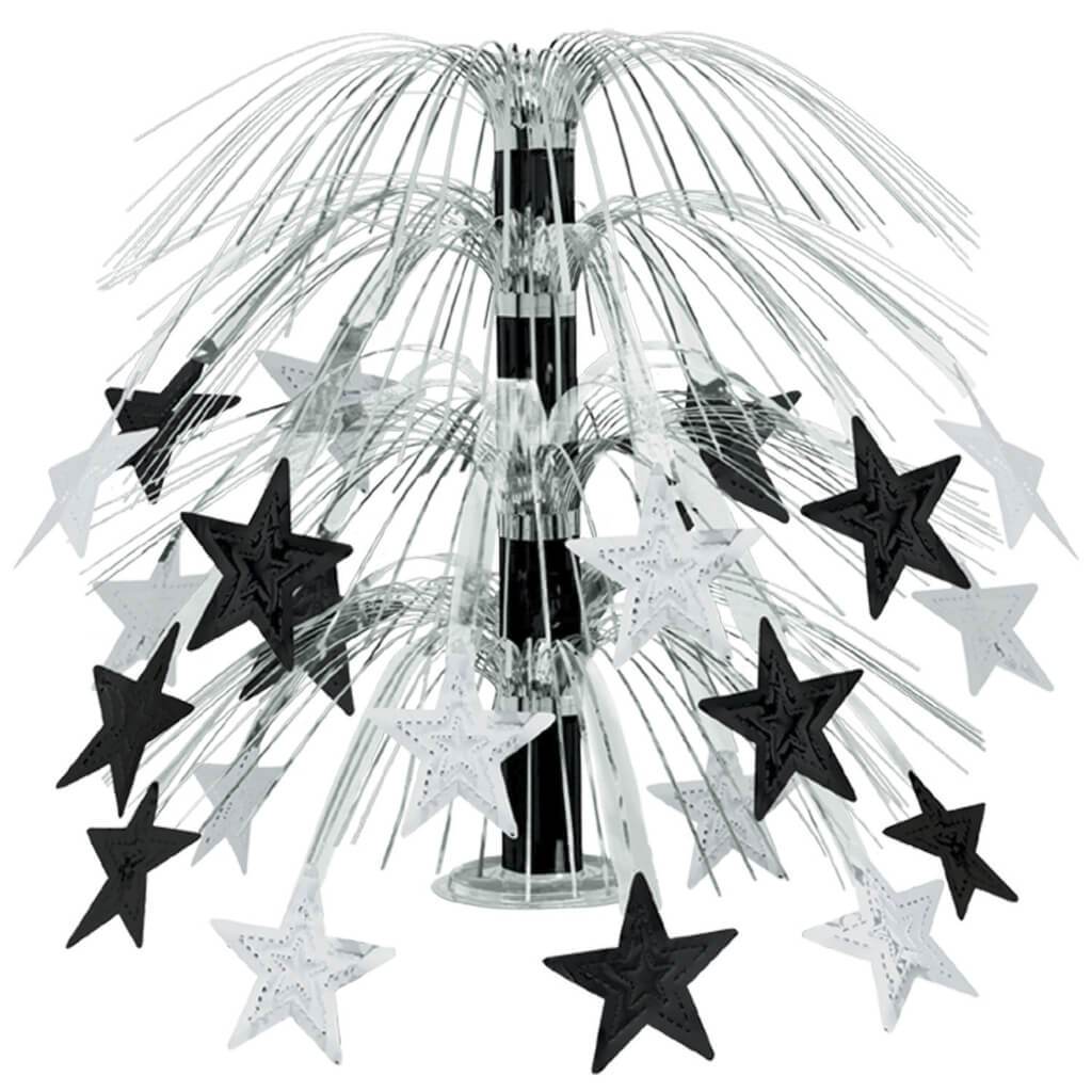 Star Cascade Centerpiece Black And Silver 