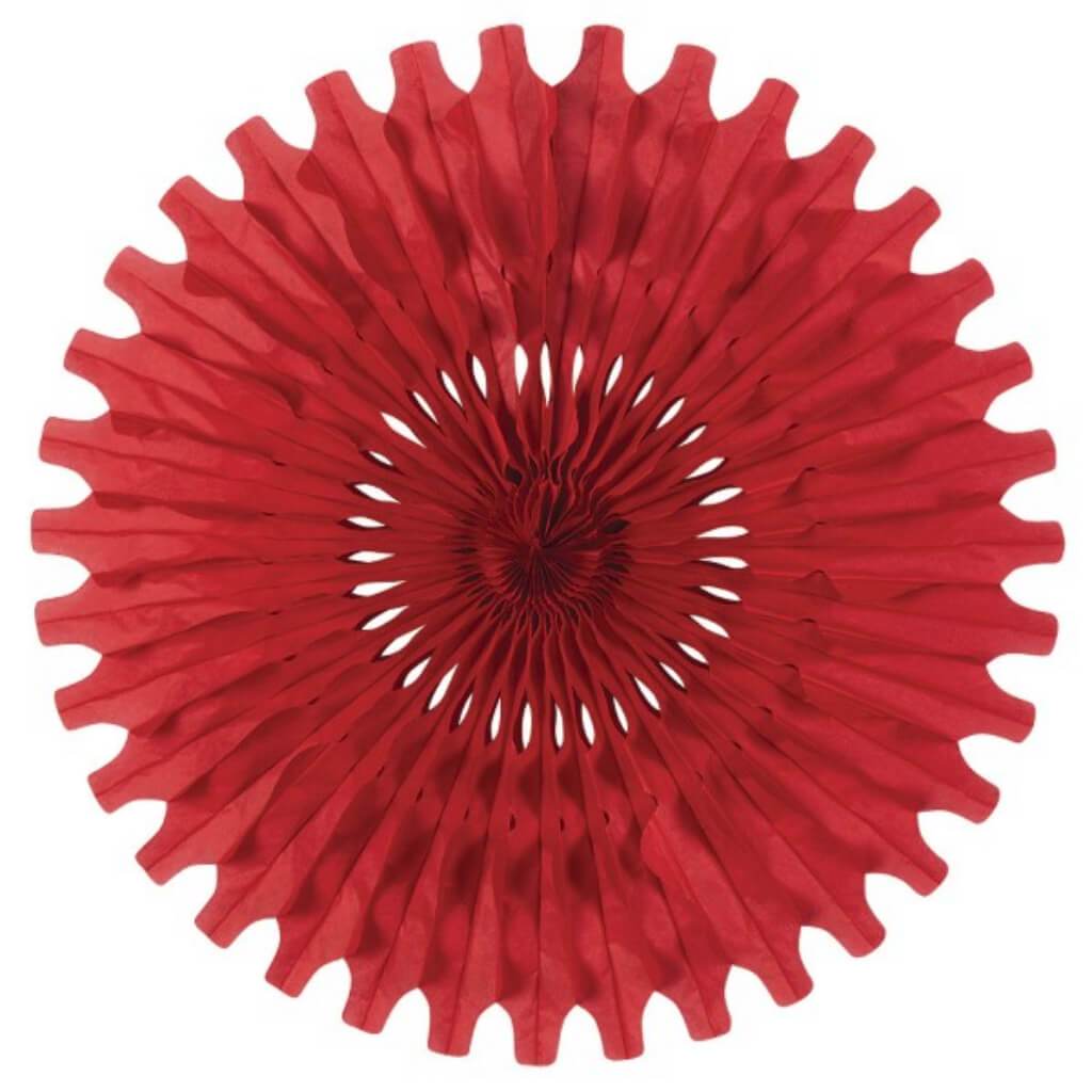 Tissue Fan 25in Red 