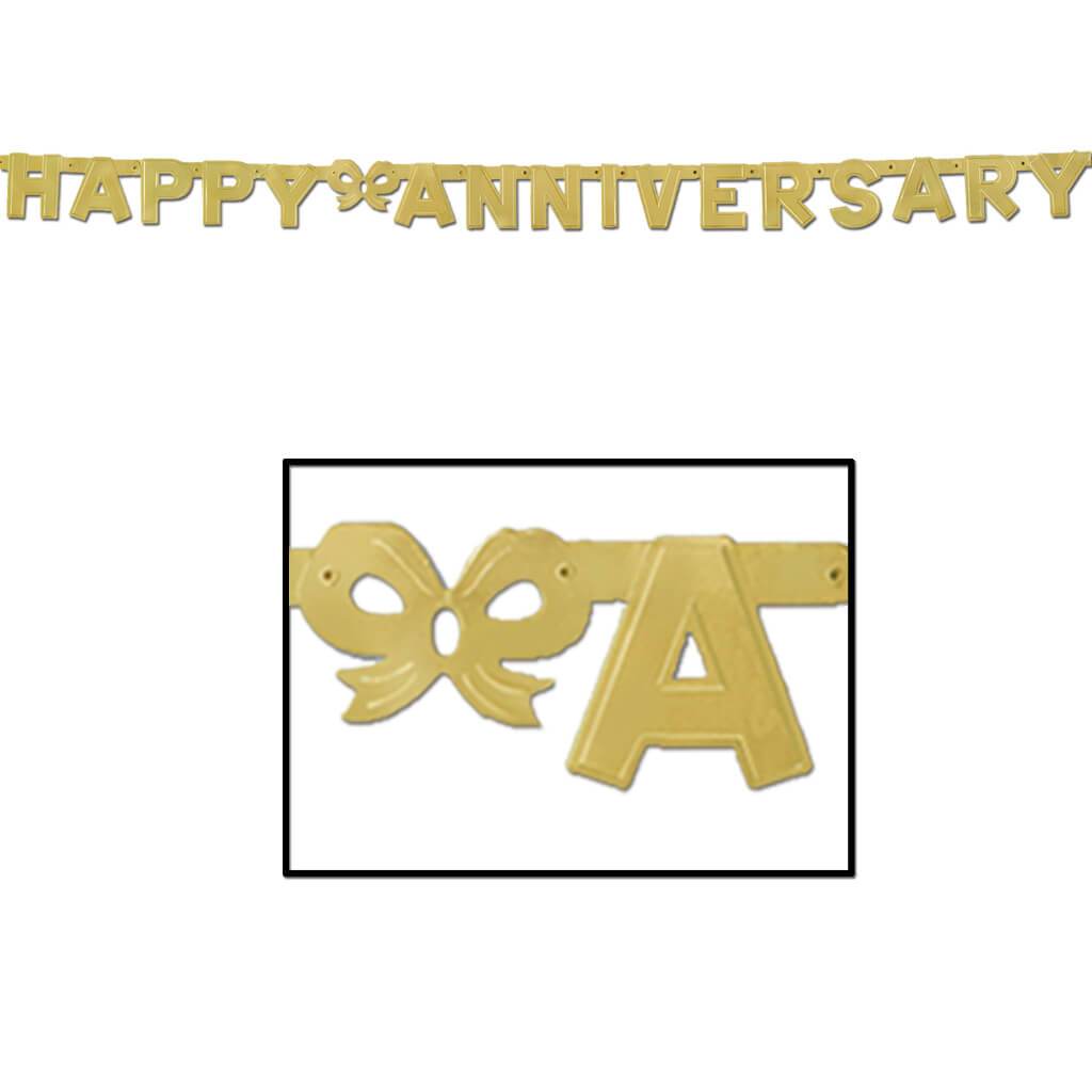 Foil Happy Anniversary Streamer 