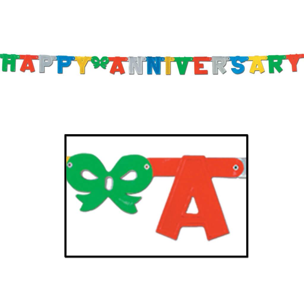 Foil Happy Anniversary Streamer 