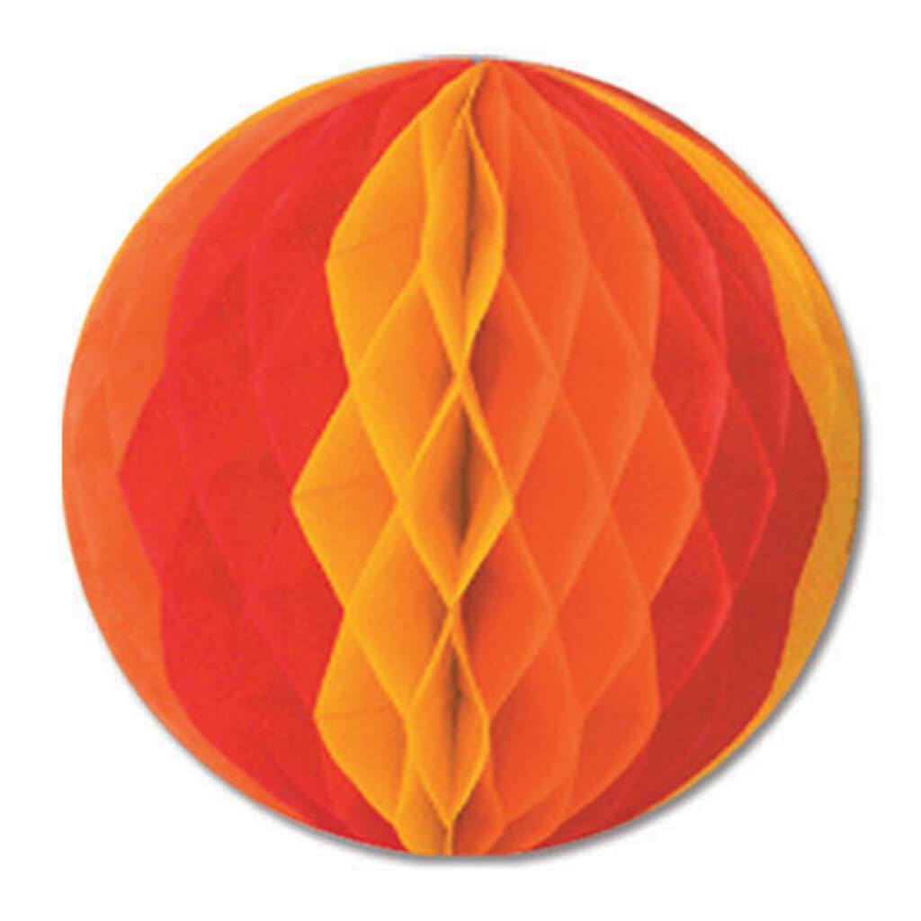 Tissue Ball 12in Golden-Yellow, Orange 