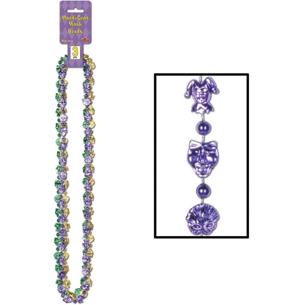 Mardi Gras Mask Beads 