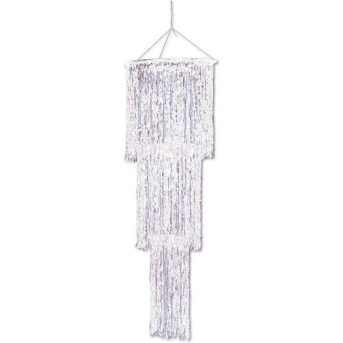 3-Tier Shimmering Chandelier 4ft Opalescent 