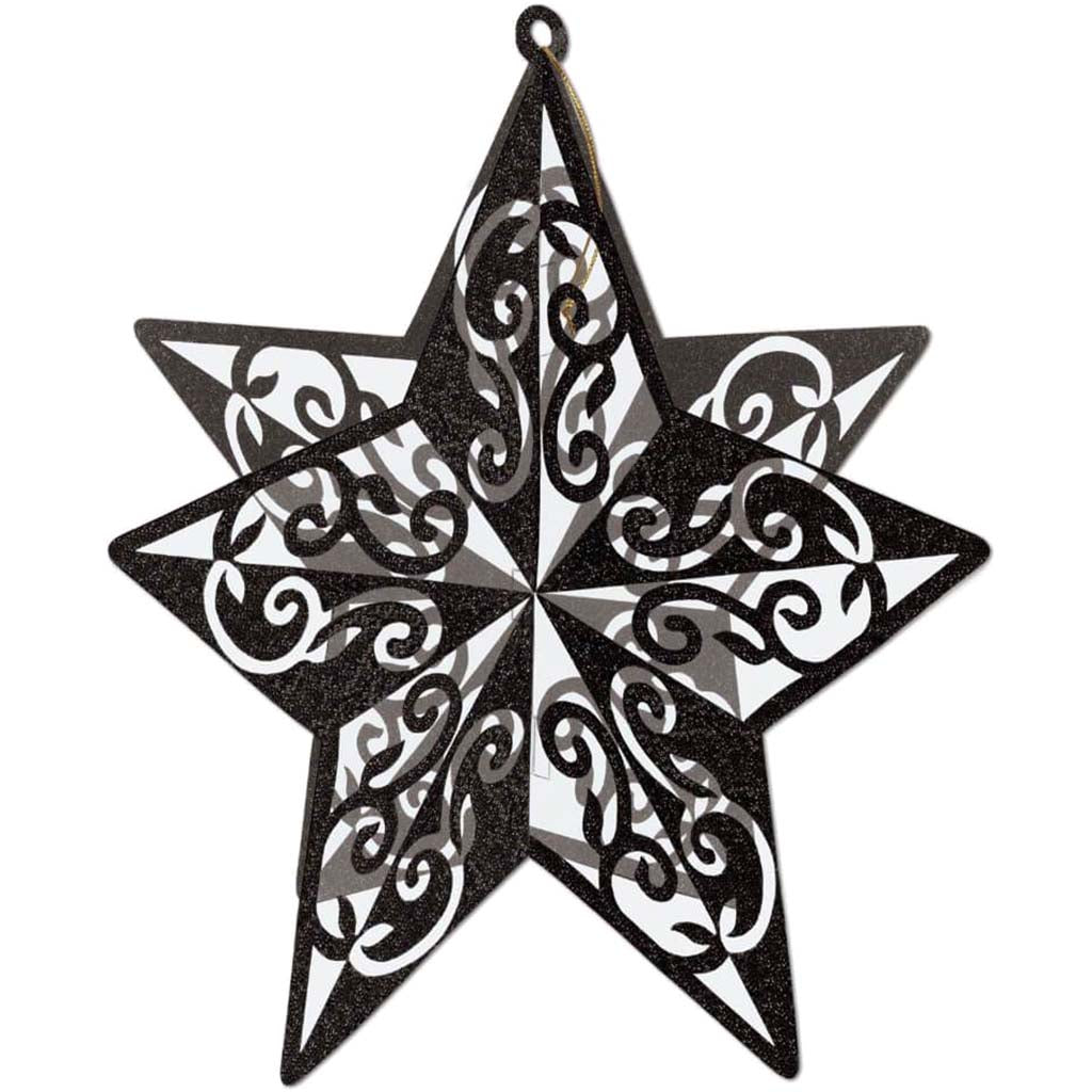 Centerpiece 3D Glittered Star 