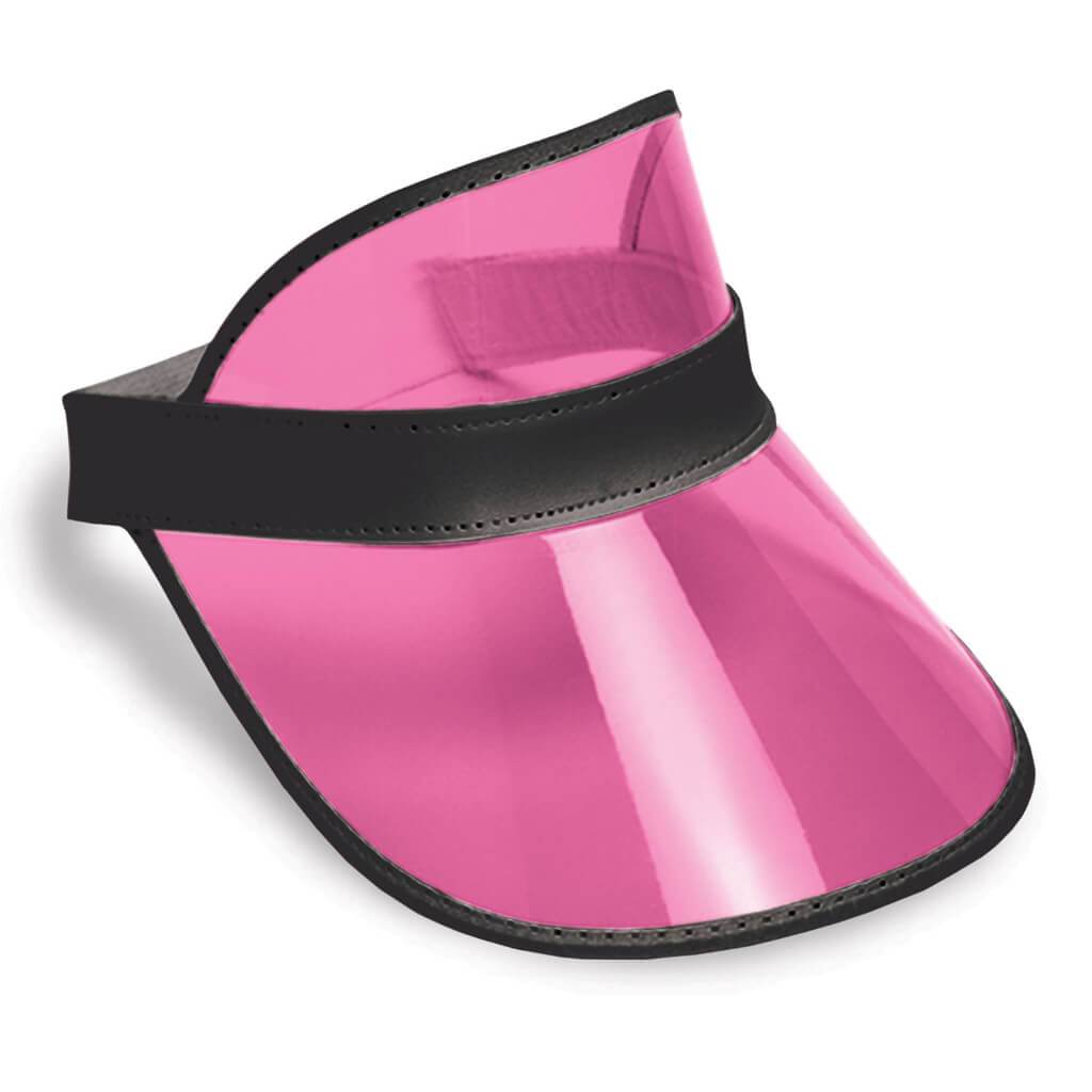 Clear Cerise Plastic Dealer's Visor 