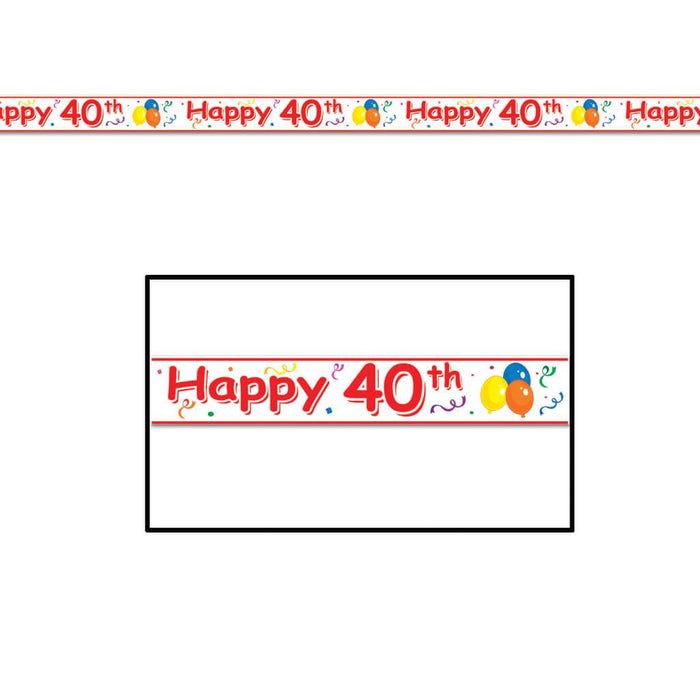Happy "40th" Birthday Party Tape