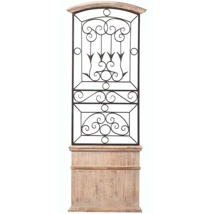 Wood Metal Wall Decor 56in High, 21in Brown