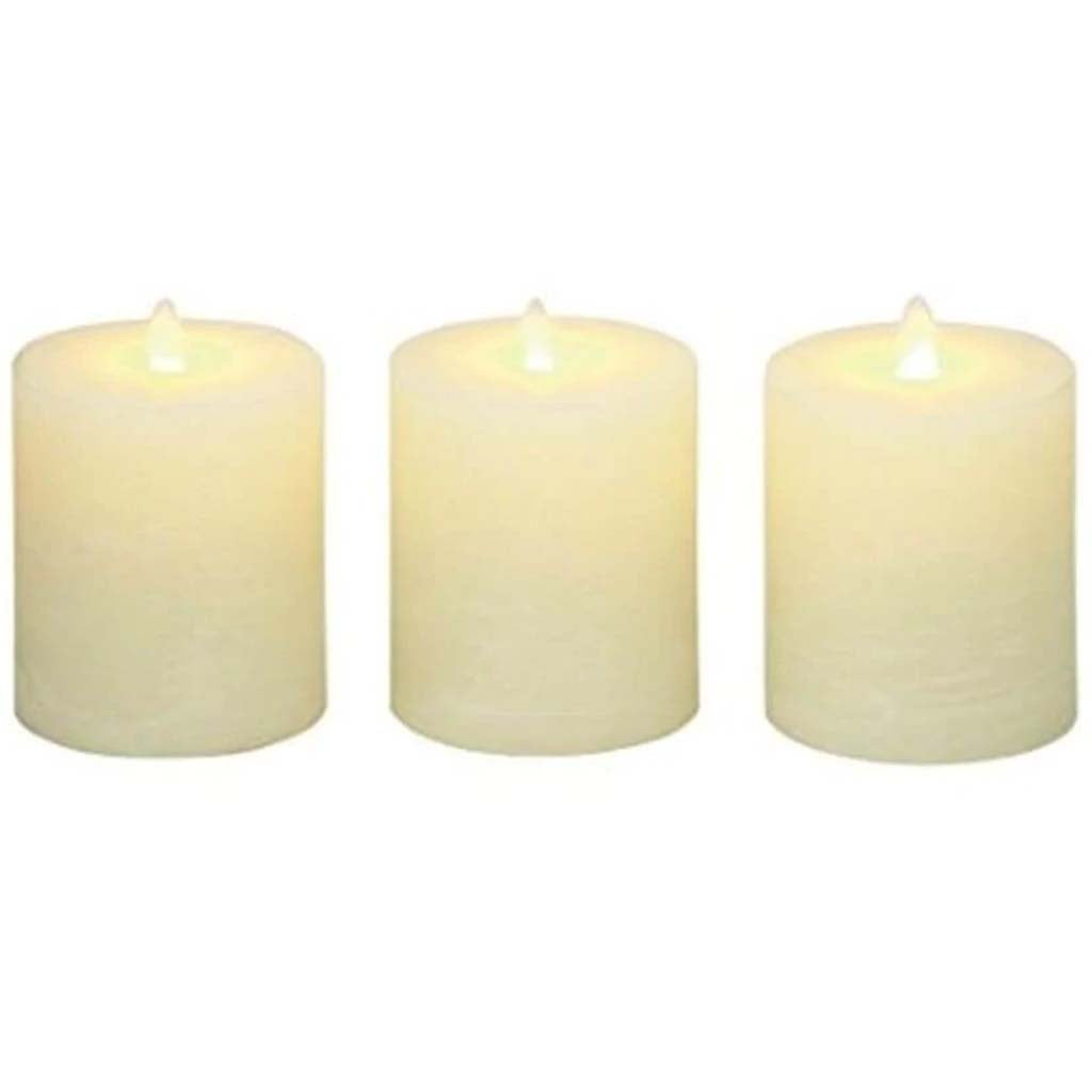 Flameless Candle With Remote Set Of 3