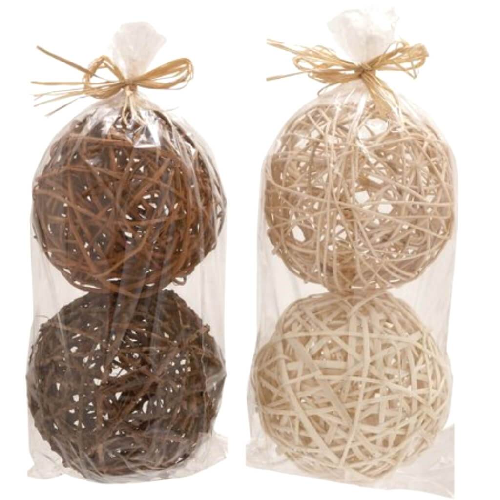 Natural Deco Ball 2 Assorted 13 in and 18 in