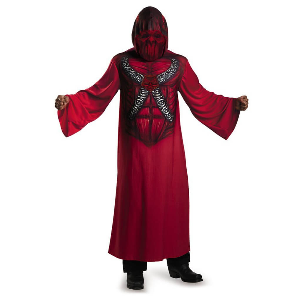 Devil Hooded Print Robe Costume