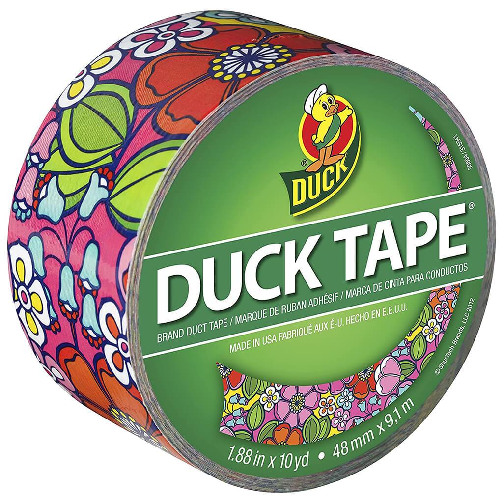 Duct Tape 1.88in x 10yd Flower Wallpaper