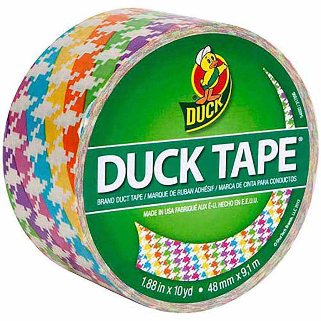 Duct Tape 1.88in x 5yd Neon Houndstooth