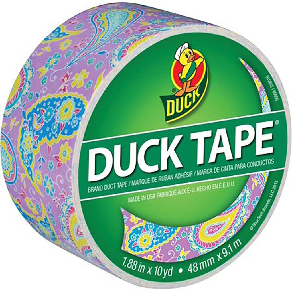 Duck Tape 1.88in x 10yd Purple Paisley