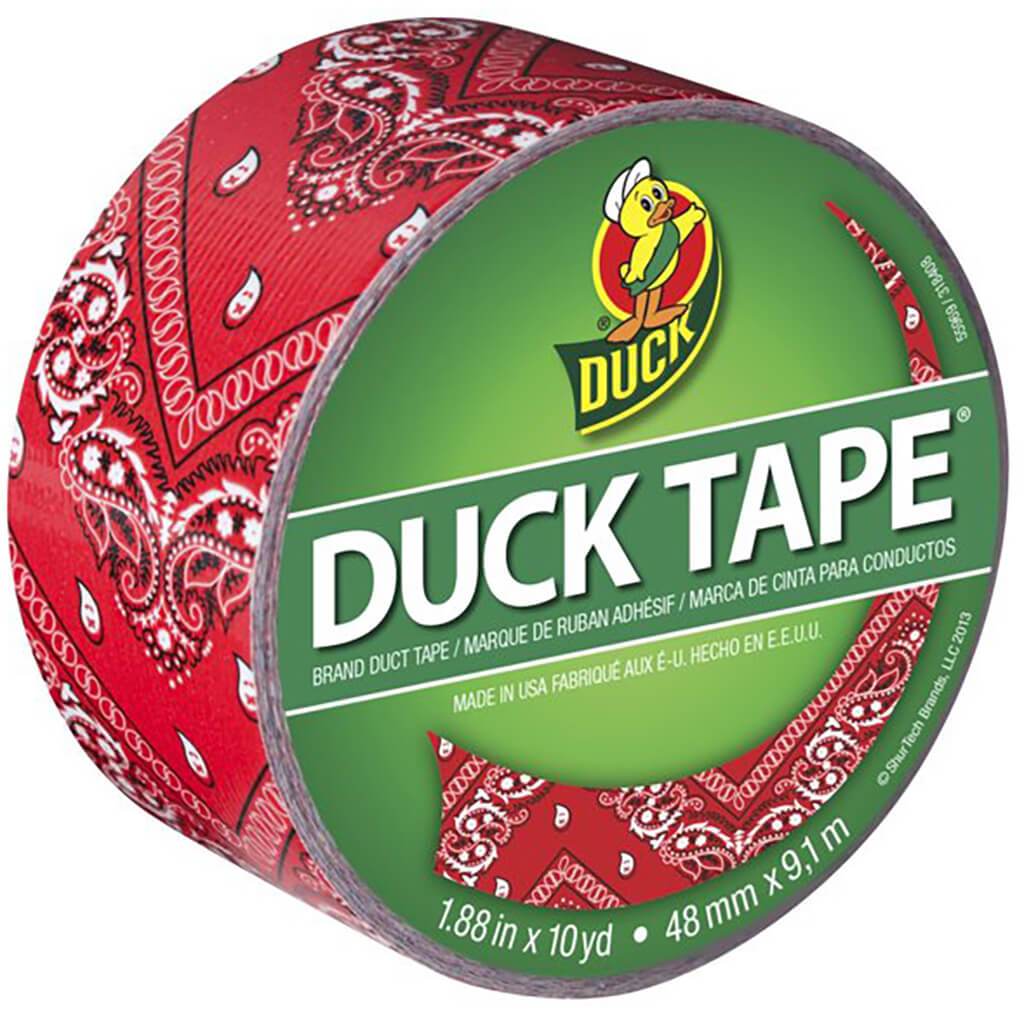 Duck Tape 1.88in x 10yd Red Bandana