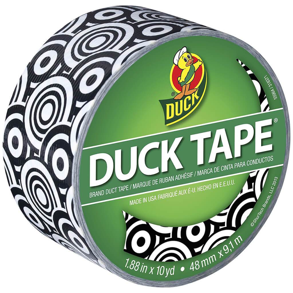 Duck Tape 1.88in x 10yd Black Swirl