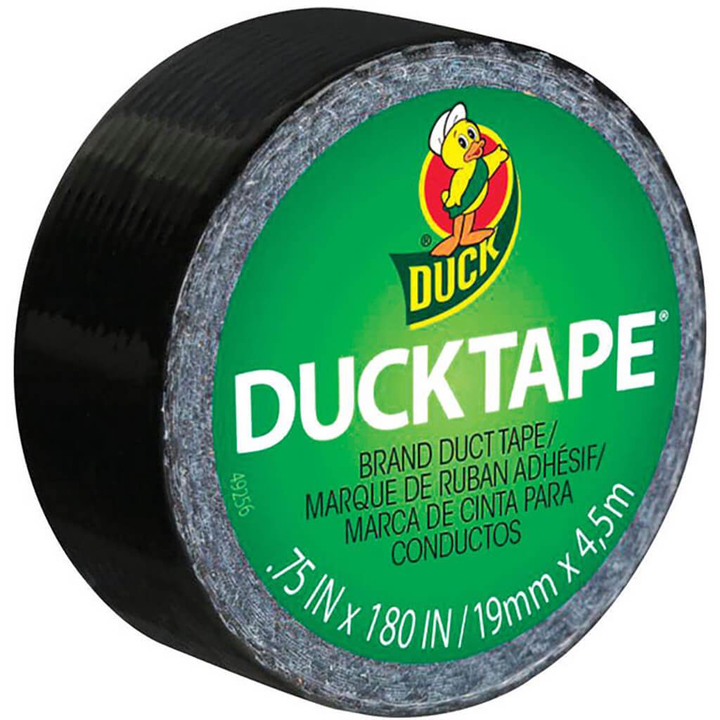 Mini Duct Tape 0.75in x 15ft Black