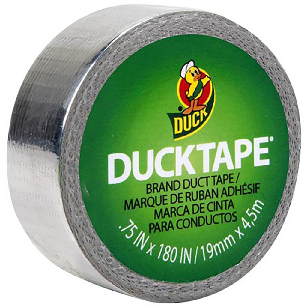 Mini Duct Tape 0.75in x 15ft Chrome