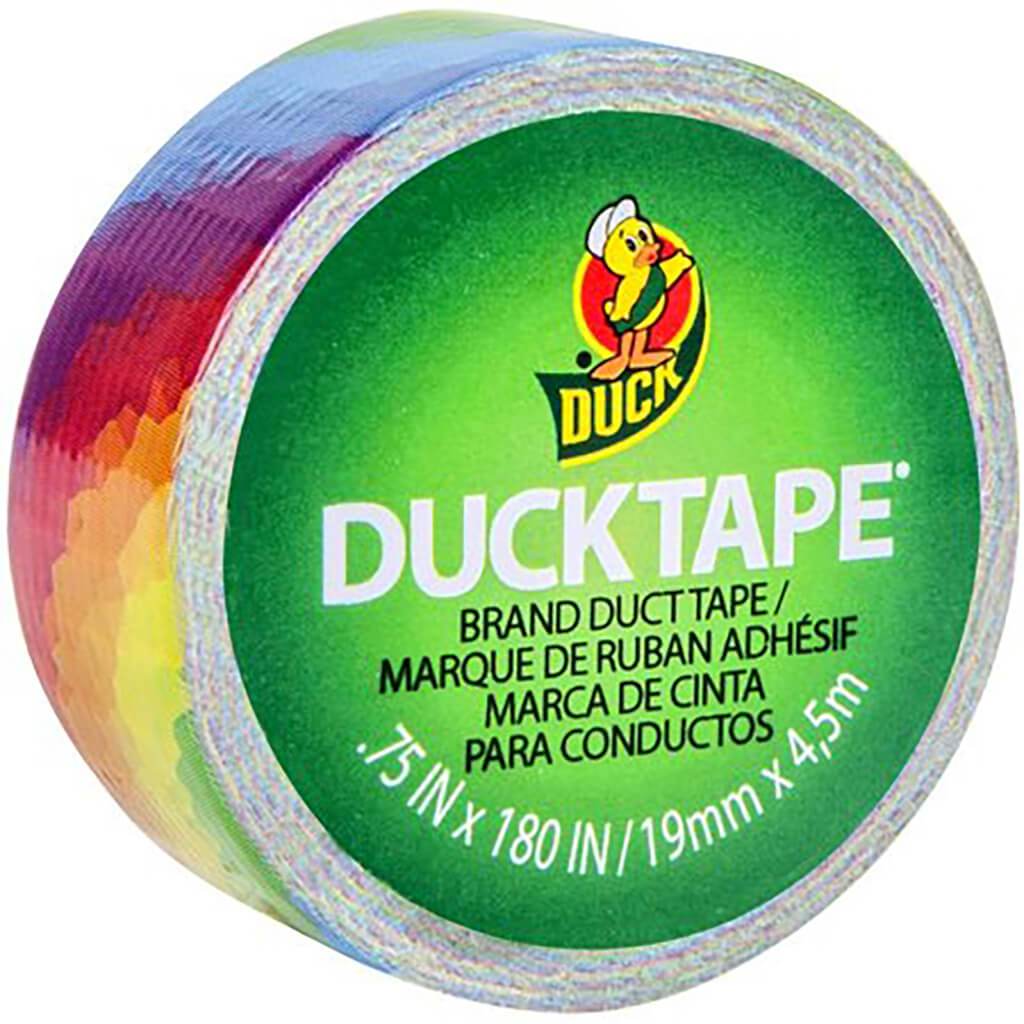 Mini Duct Tape 0.75in x 15ft Rainbow