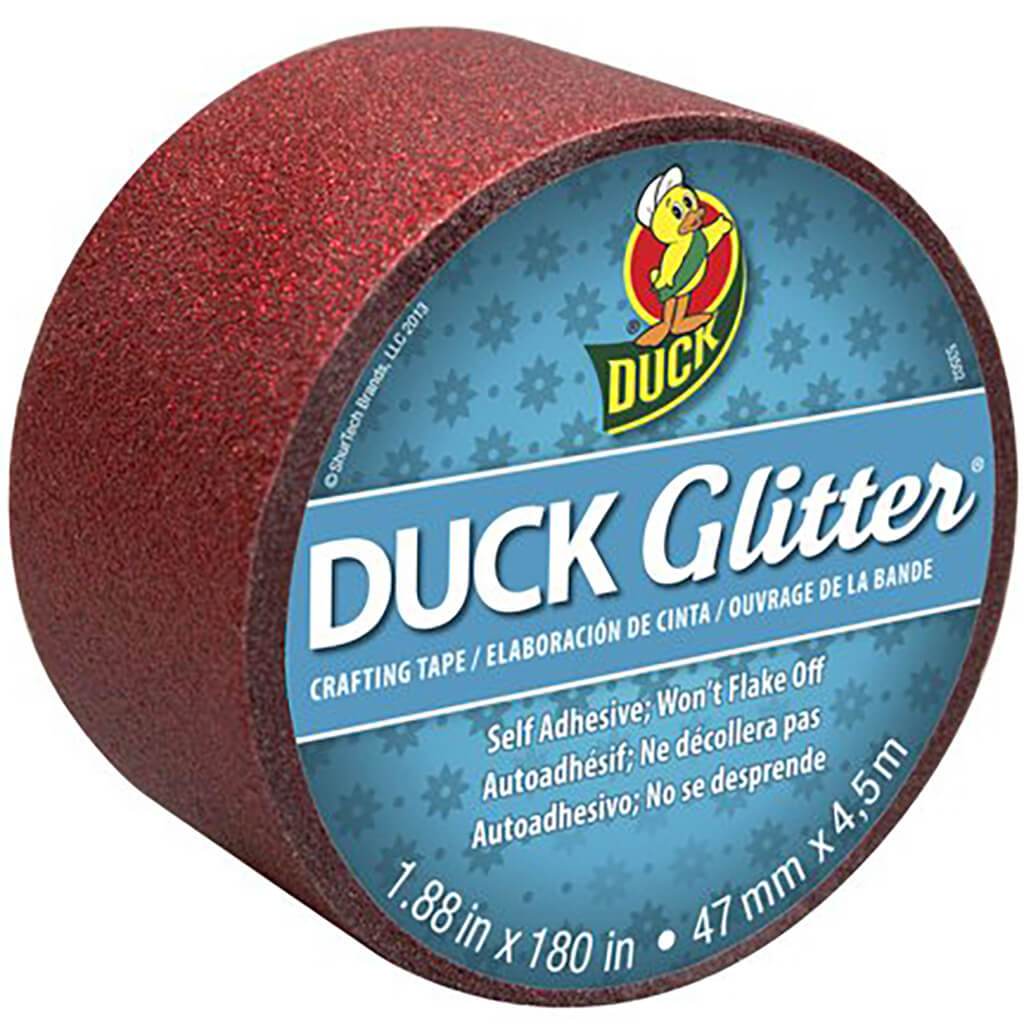 Duct Tape 1.88in x 5yd Glitter Red