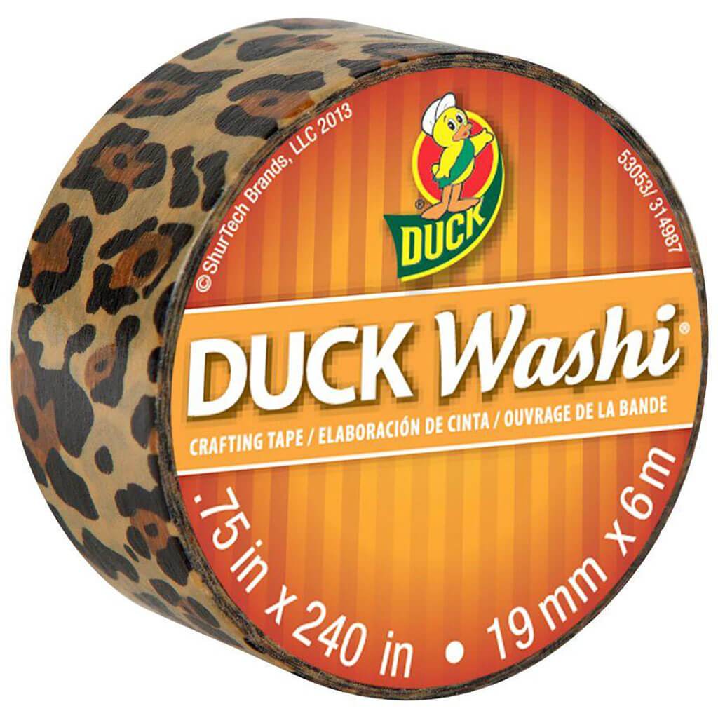 Duck Washi Tape Wild Leopard 0.75in x 6.6yd