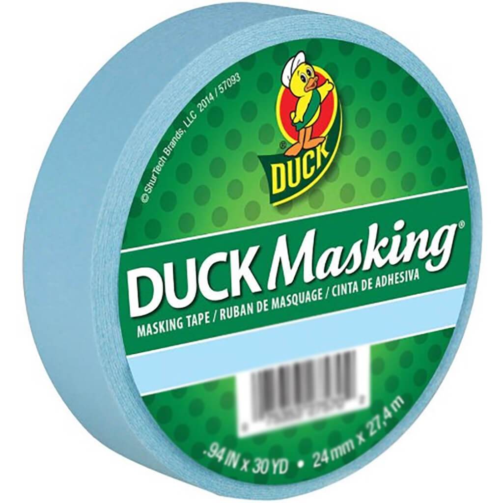 Duck Masking Color Masking Tape .94in x 30yd Light Blue