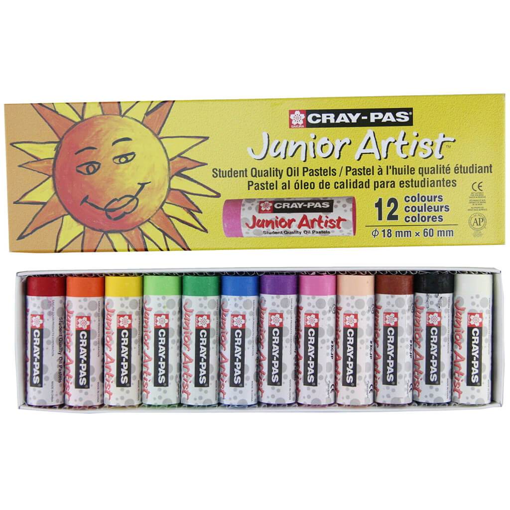 Cray Pas Junior Artist Oil Pastels 12 Color Chubbies Set